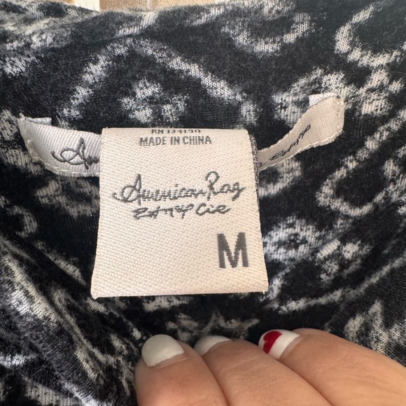 American Rag Pants - American Rag Black and White Geometric Wide Leg romper
